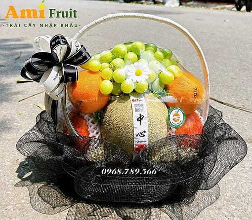 giỏ quà trái cây đi viếng đám, đi giỗ